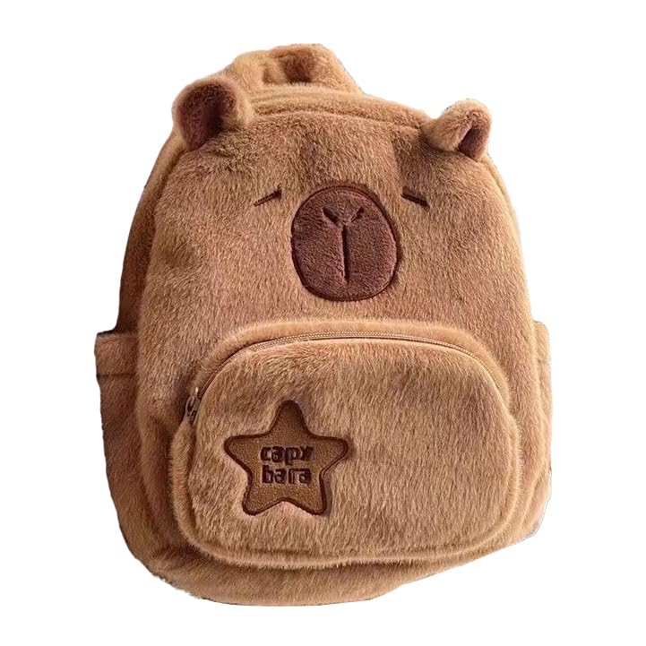 Climberty Cute Capybara Bag Kawaii Brown Plush Capybara Backpack Winter Soft Plush Girls Bag Fashion Casual Backpack Birthday Gift for Girls Christmas Gift Climberty Cute Capybara Bag Kawaii Brown Plush Capybara Backpack Winter Soft Plush Girls Bag Fashion Casual Backpack Birthday Gift for Girls Christmas Gift